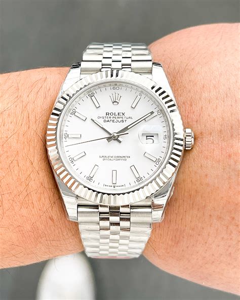 rolex datejust 41 mm steel and white gold|rolex datejust 41 price.